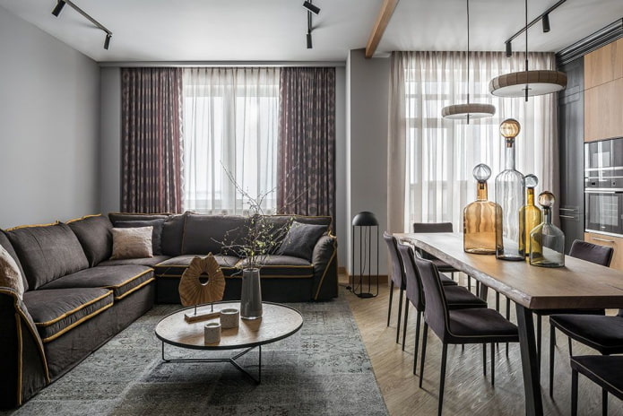 interieur van een tweekamerappartement van 10 vierkante meter