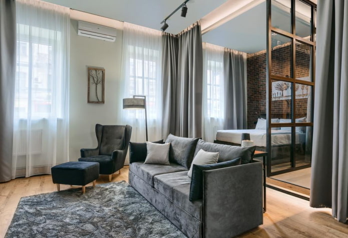 interieur van een eenkamerappartement van 45 m?