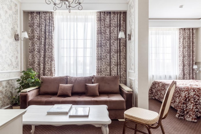 interieurontwerp van een appartement van 45 vierkante meter