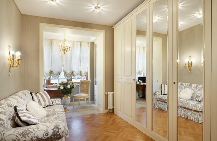 interieur van appartement van 45 vierkante meter in klassieke stijl