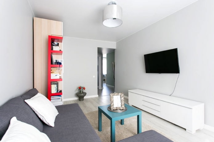 interieur van een appartement van 45 vierkante meter in een moderne stijl