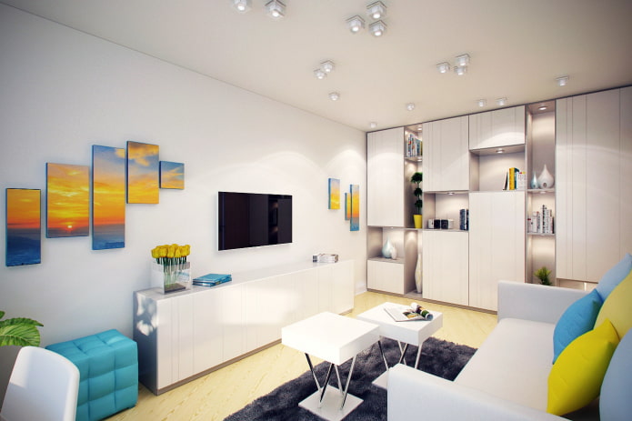 Woonkamer in een tweekamerappartement