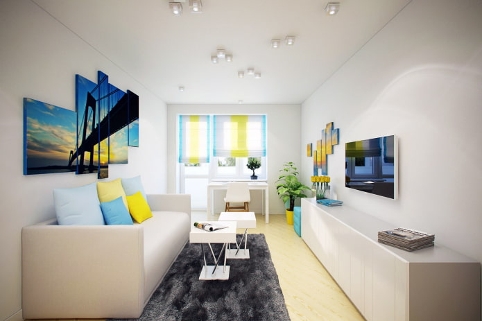 Woonkamer in een tweekamerappartement 46