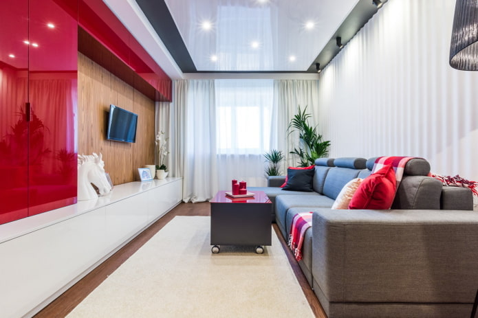 interieur van een appartement van 50 vierkante meter in een moderne stijl