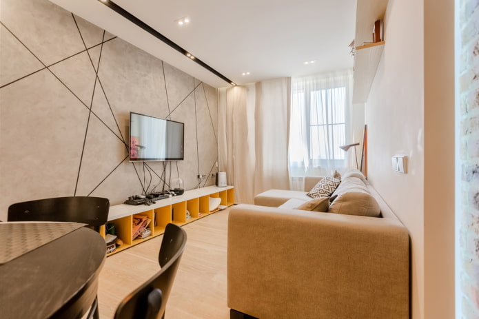 interieur van een appartement van 50 vierkante meter