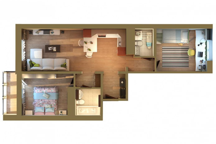 Euro-driekamerappartement
