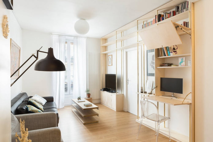 Planken in de woonkamer