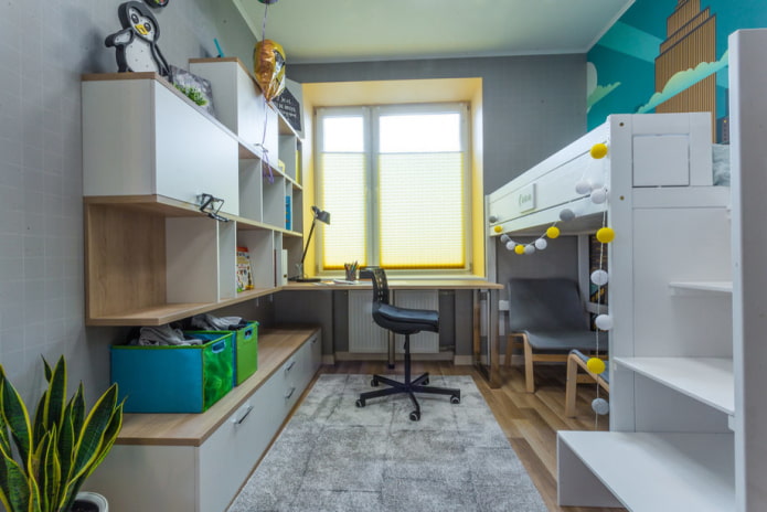 Kinderkamer met gele accenten