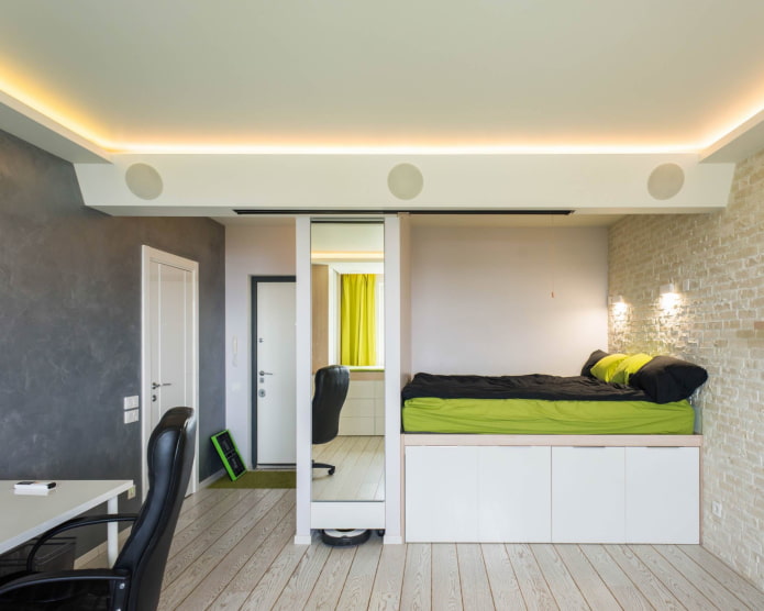 Led-verlichting aan het plafond