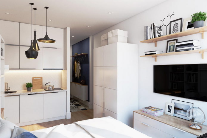 meubels in het interieur van een studio