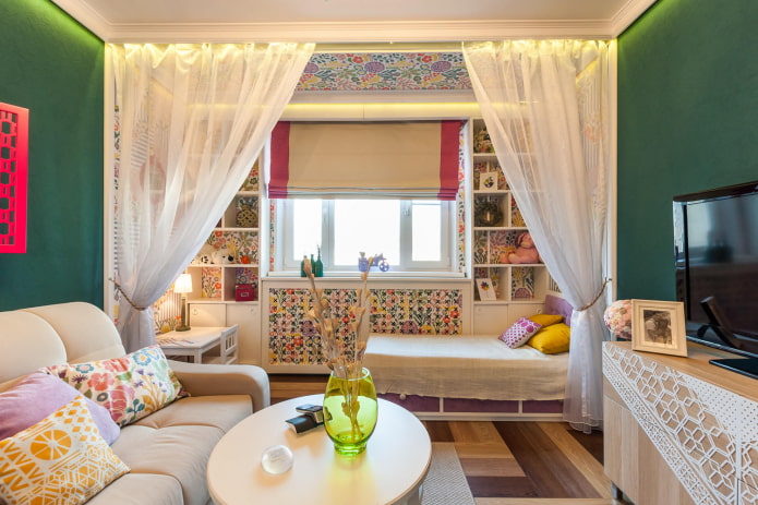 kinderkamer in het interieur van een studio-appartement