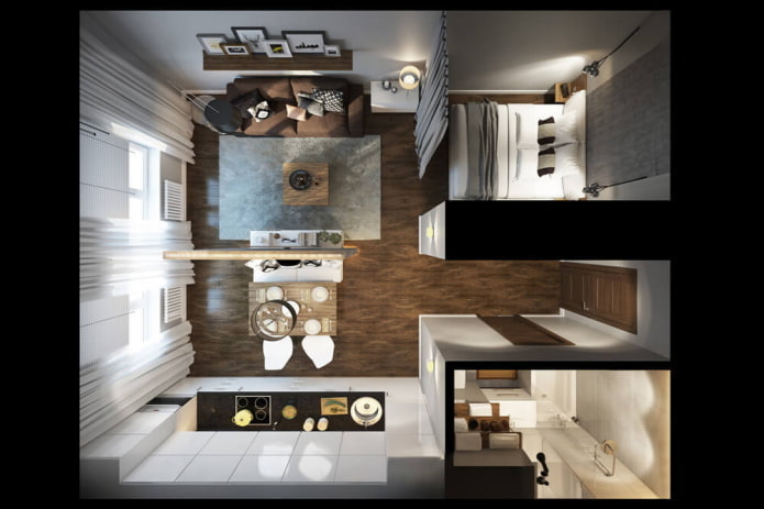studio-indeling 29 m?