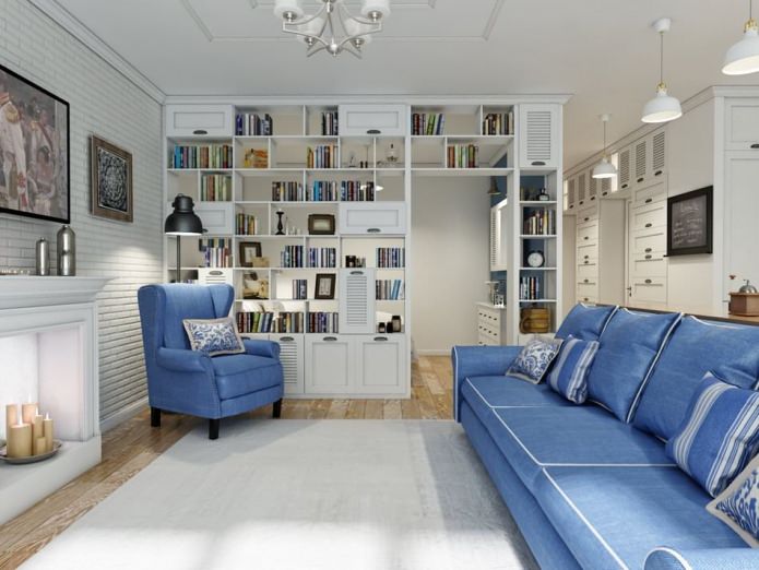 zonering met boekenplanken