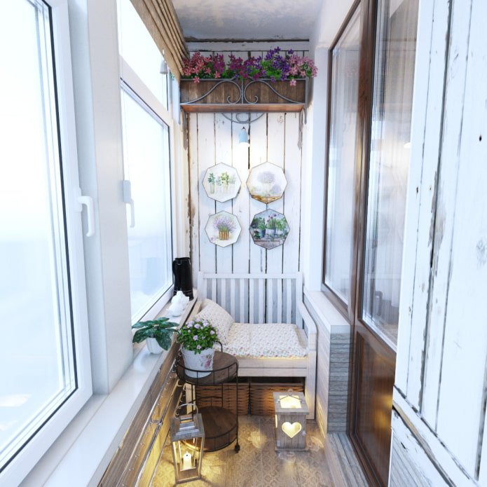 muurdecoratie op het balkon