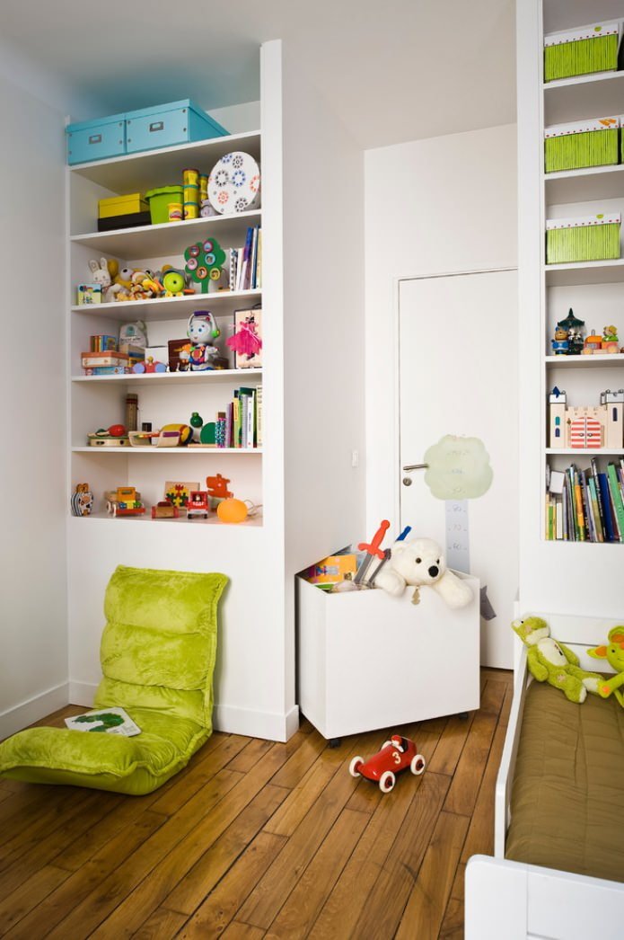 open planken in de kinderkamer
