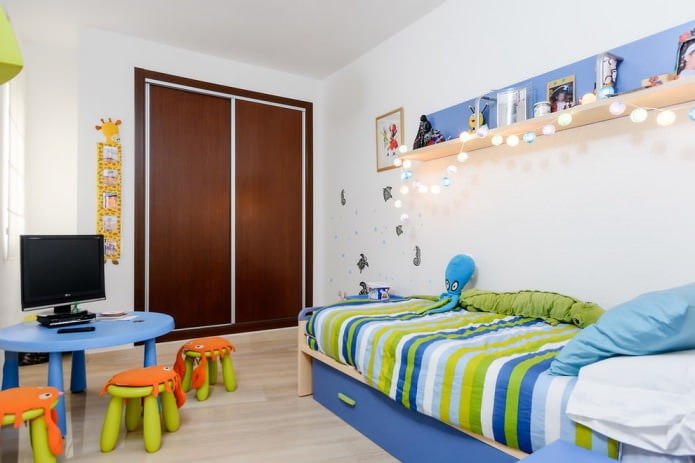 moderne kinderkamer voor een jongen