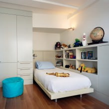 Interieur van een kleine kinderkamer: kleur, stijl, decoratie en meubels kiezen (70 foto's)-8