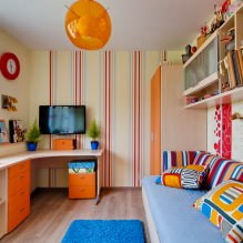 Interieur van een kleine kinderkamer: een kleur, stijl, decoratie en meubels kiezen (70 foto's) - 17