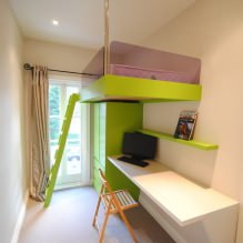 Interieur van een kleine kinderkamer: een kleur, stijl, decoratie en meubels kiezen (70 foto's) - 16
