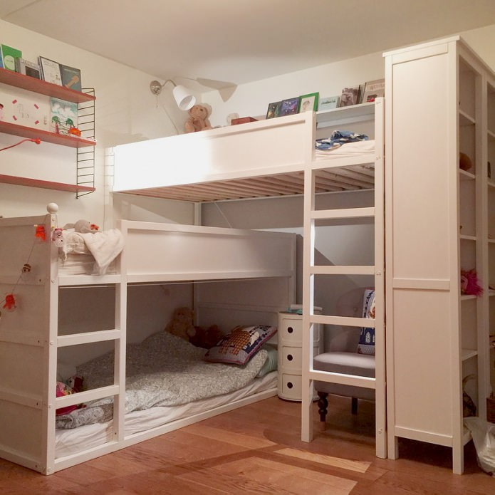 compacte kinderkamer voor drie kinderen