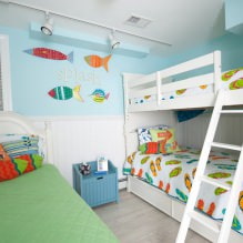 Interieur van een kleine kinderkamer: een kleur, stijl, decoratie en meubels kiezen (70 foto's)-0