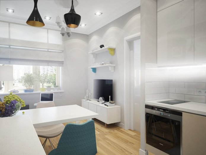 ontwerp van een tweekamerappartement