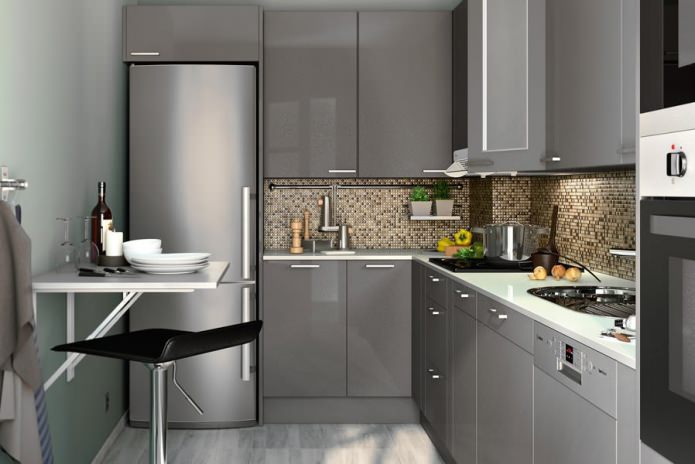 kleine keuken met bar