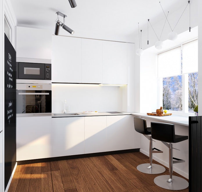 kleine keuken met bar
