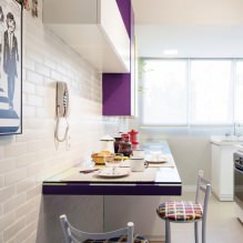 Ontwerp van een kleine keuken met een bar - 7