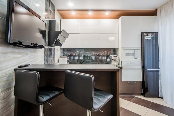 kleine keuken in hightech stijl