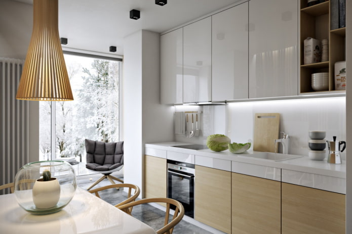 kleine keuken in moderne stijl
