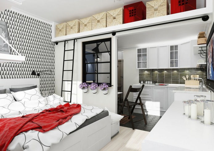 Ontwerp van een kleine studio van 25 m?.