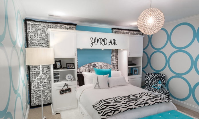 behang met cirkels in het interieur