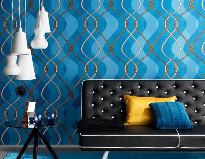 behang met een golfprint 
