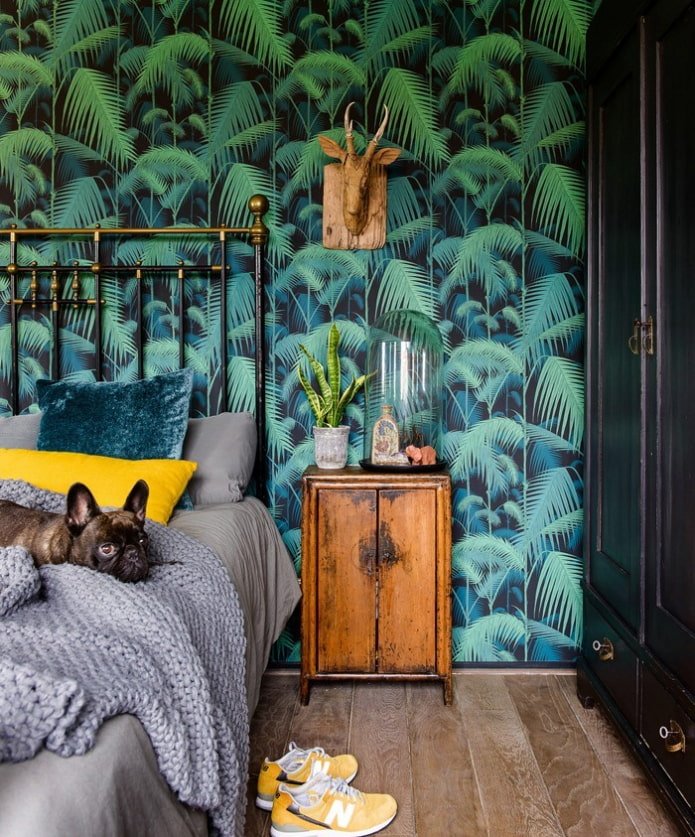 behang met bloemenprint
