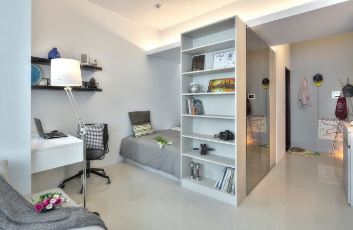 nis in het interieur van een studio-appartement