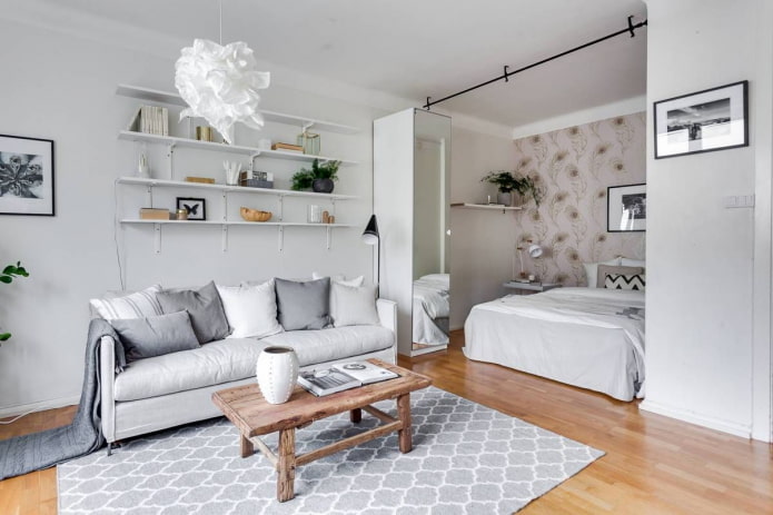 grote nis in een eenkamerappartement