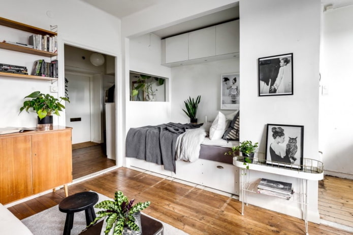 nis in het interieur in Scandinavische stijl