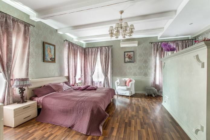 witte balken in de slaapkamer