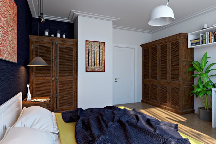 slaapkamer met twee kledingkasten