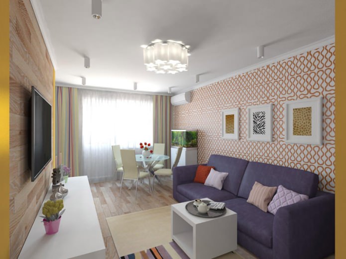 project van een Chroesjtsjovka met twee kamers 44 m?.