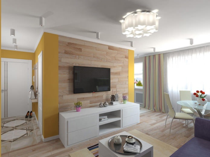 project van een Chroesjtsjovka met twee kamers 44 m?.