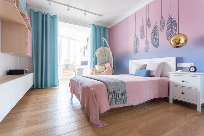 roze en turquoise kinderkamer