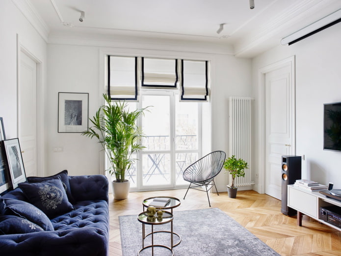 Romeinse gordijnen in het interieur