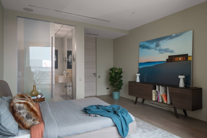 Foto tegenover het bed