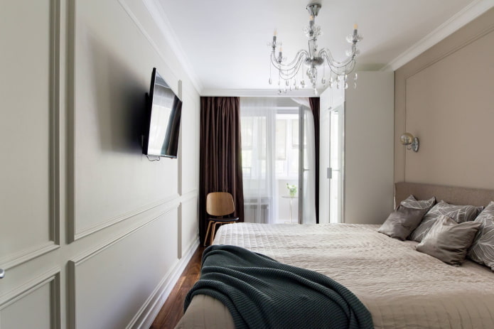 Slaapkamer in neoklassieke stijl