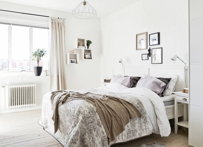 Slaapkamer in Scandinavische stijl
