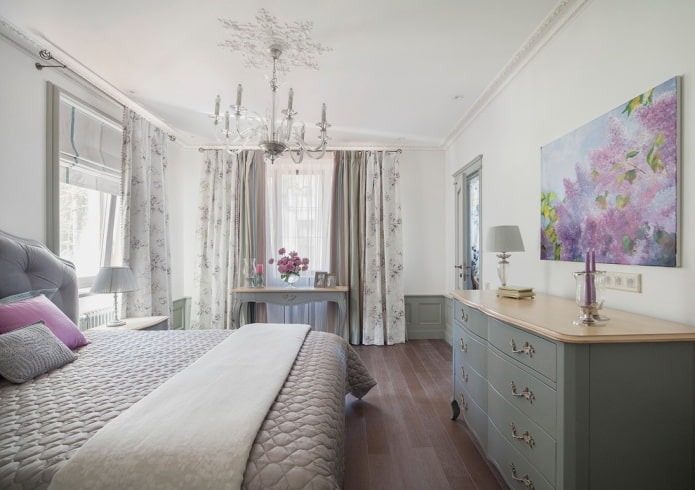 Slaapkamerinterieur in Proven?aalse stijl