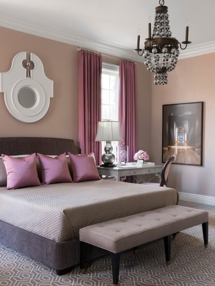 slaapkamer in roze tinten
