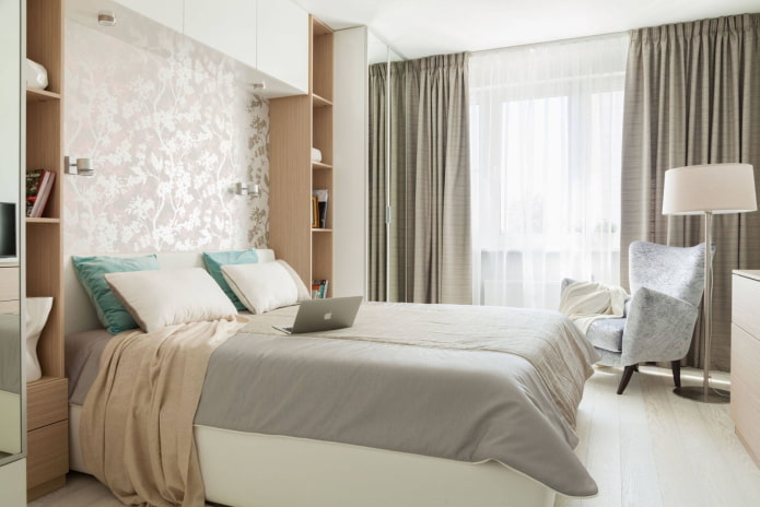 Slaapkamer in warme tinten